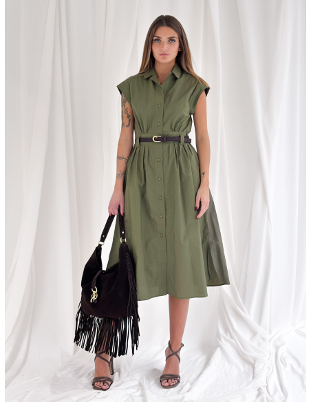 Poplin shirt dress