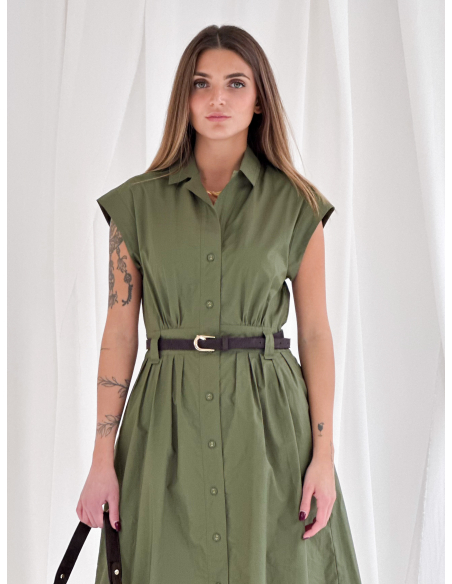 Poplin shirt dress
