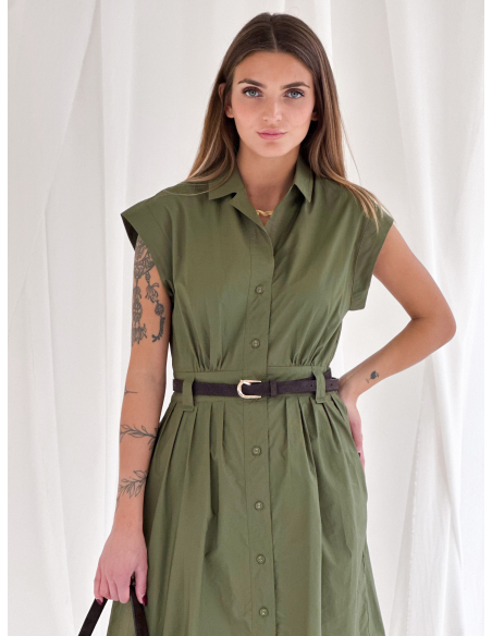 Poplin shirt dress