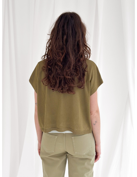 Polo lurex mezza manica