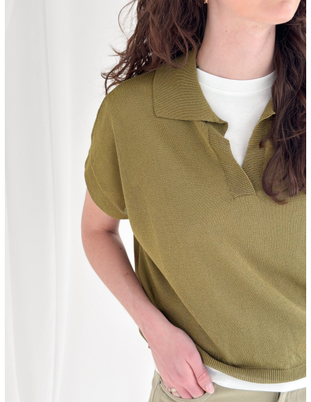 Polo lurex mezza manica