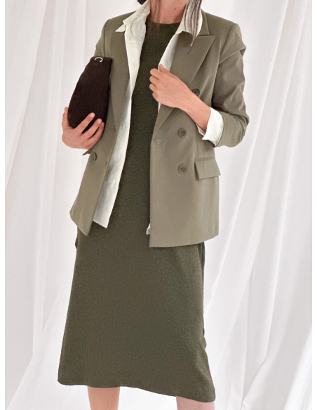 Sleeveless lurex midi dress