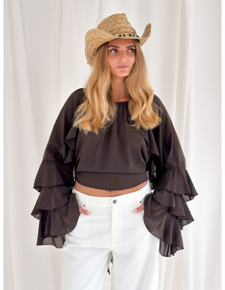 Cappello western in rafia