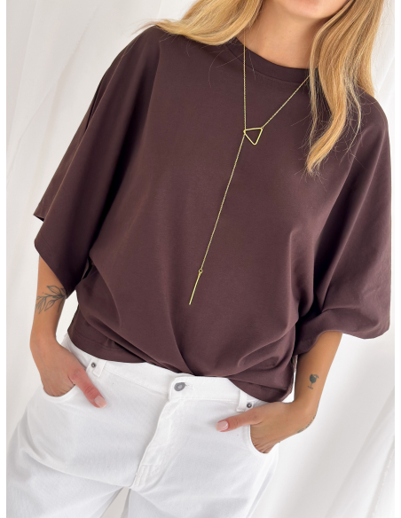 T-shirt girocollo manica a kimono