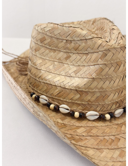Cappello western in rafia