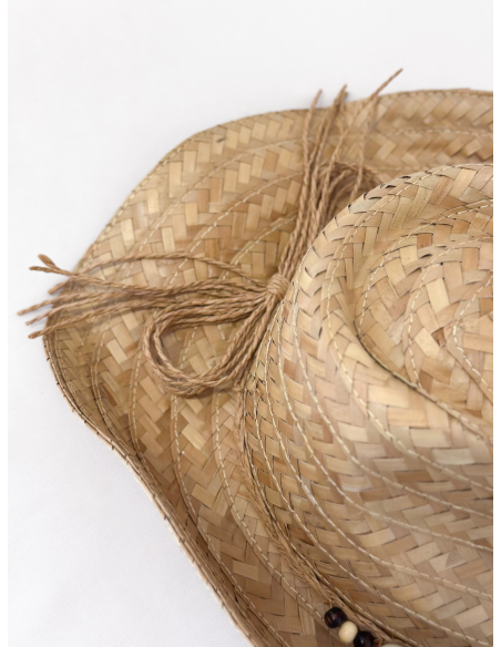 Cappello western in rafia