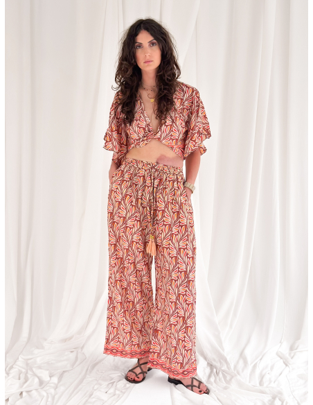 Fluid trousers in a silk blend