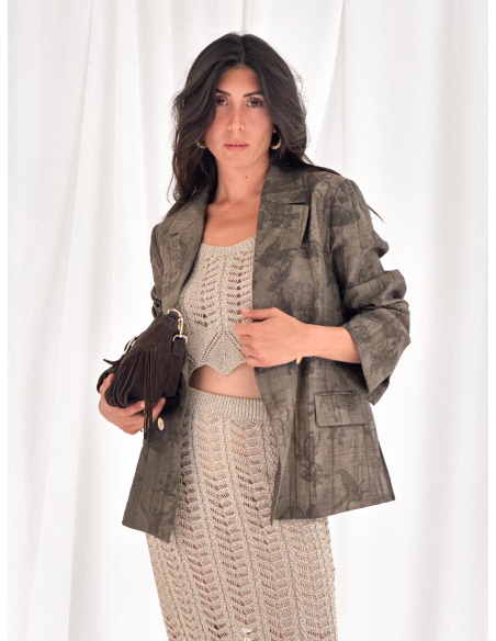 Giacca doppiopetto in Jacquard