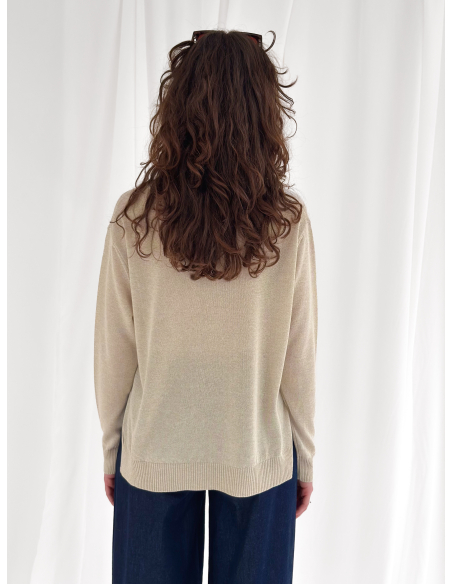 Maglia girocollo in misto viscosa