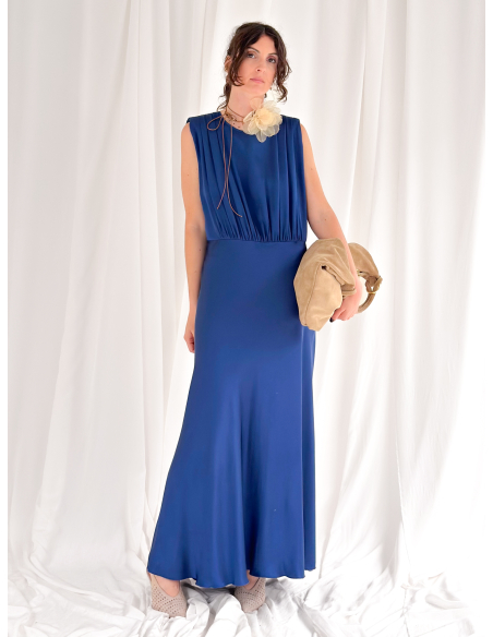 Sleeveless draped dress