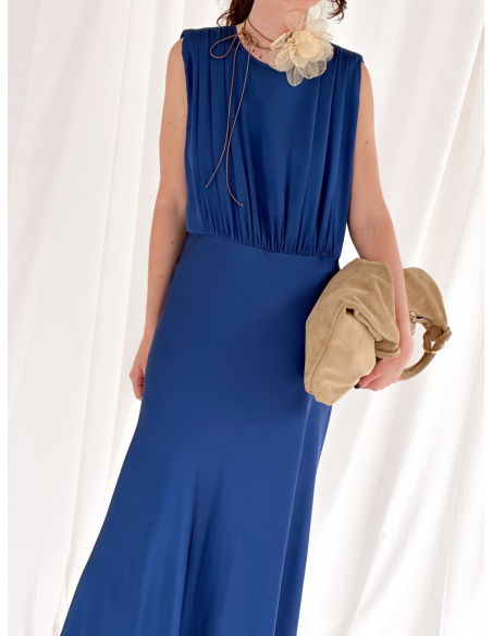 Sleeveless draped dress