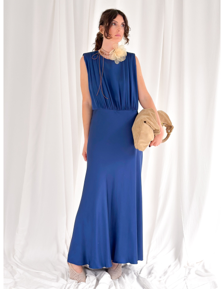 Sleeveless draped dress