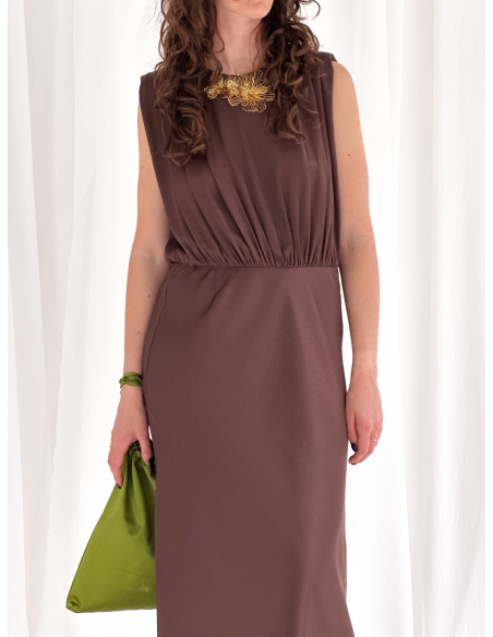 Sleeveless draped dress