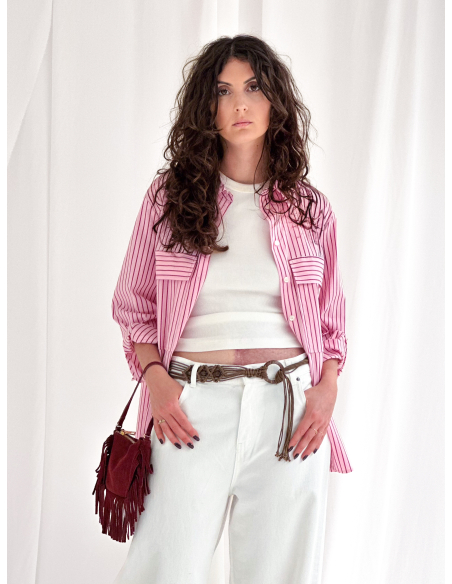 Striped shirt with pockets