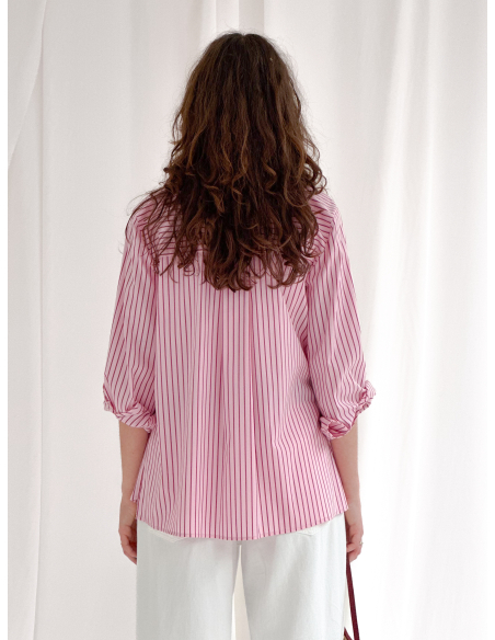 Camicia a righe con tasconi