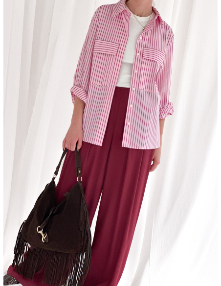Striped shirt with pockets