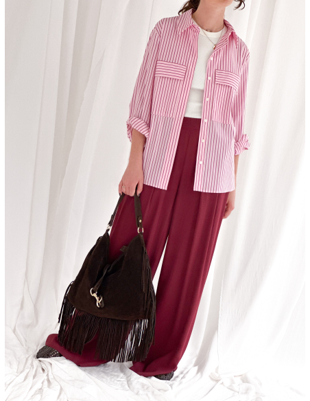 Striped shirt with pockets