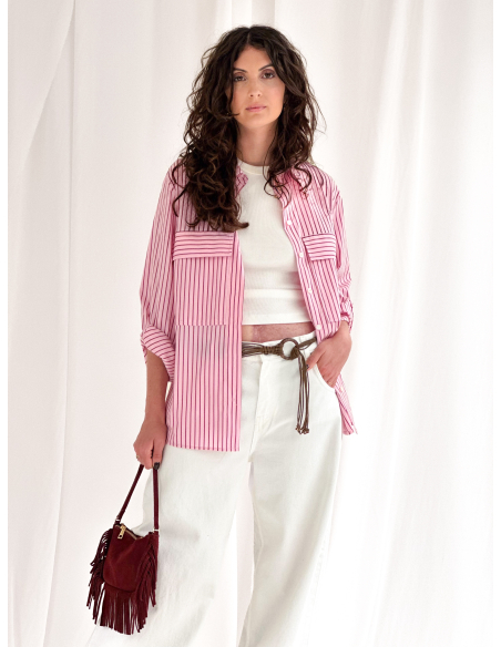 Striped shirt with pockets