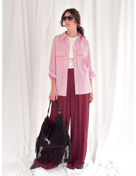 Striped shirt with pockets