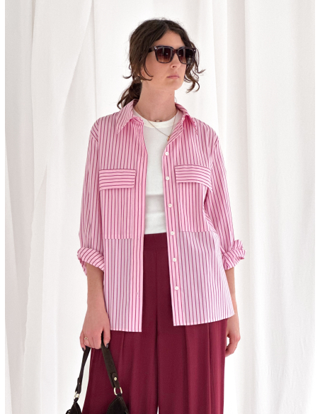 Striped shirt with pockets