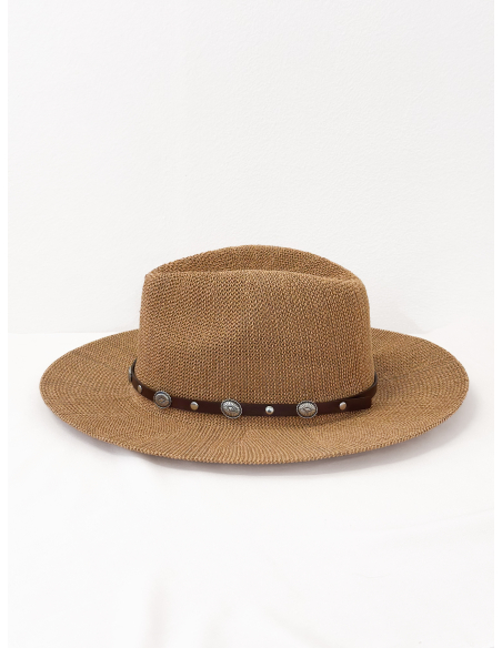 Cappello in paglia con dettaglio western