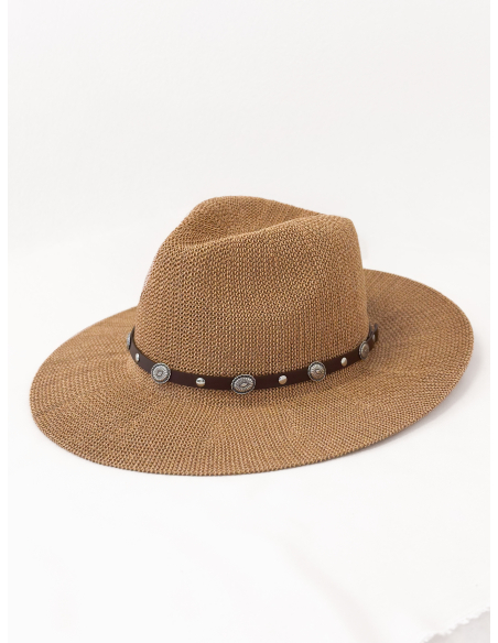 Cappello in paglia con dettaglio western
