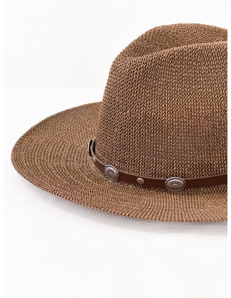 Cappello in paglia con dettaglio western