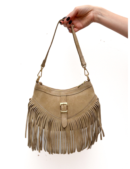 Sand Jade suede bag