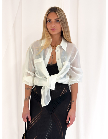 Eucalyptus viscose shirt with pockets