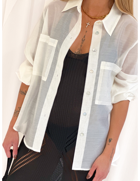 Eucalyptus viscose shirt with pockets