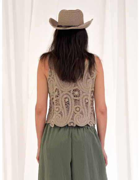 Crochet knit top