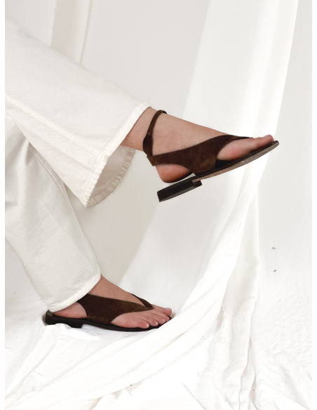 Suede sandal