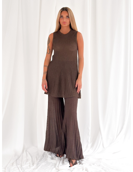 Embossed lurex mini dress