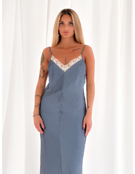 Slip dress con pizzo