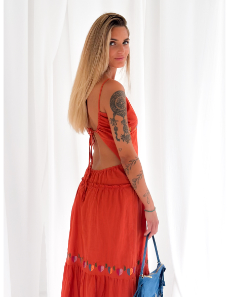 Maxi dress con ricami
