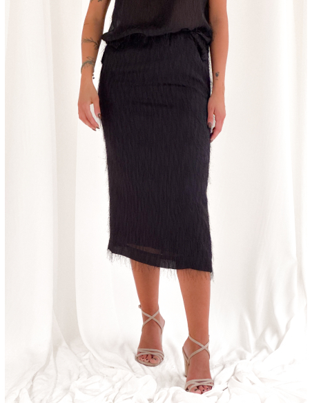 Plume midi skirt