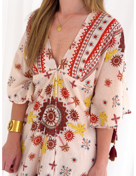 Maxi ethnic patterned dress