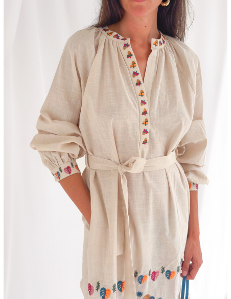Maxi embroidered ethnic dress