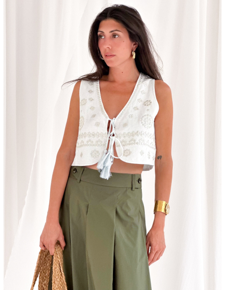 Embroidered vest