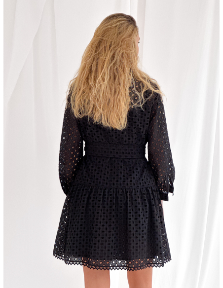 San Gallo lace shirt dress