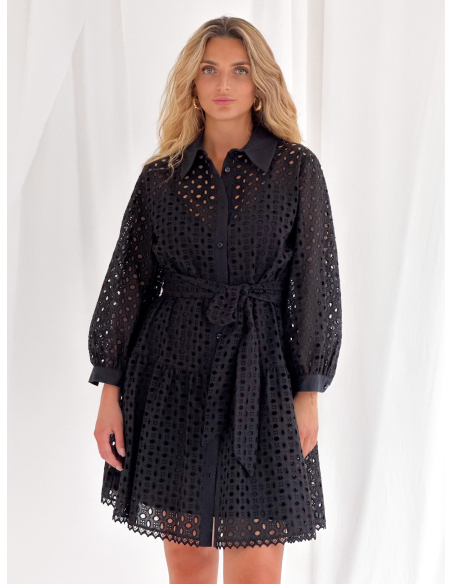 San Gallo lace shirt dress