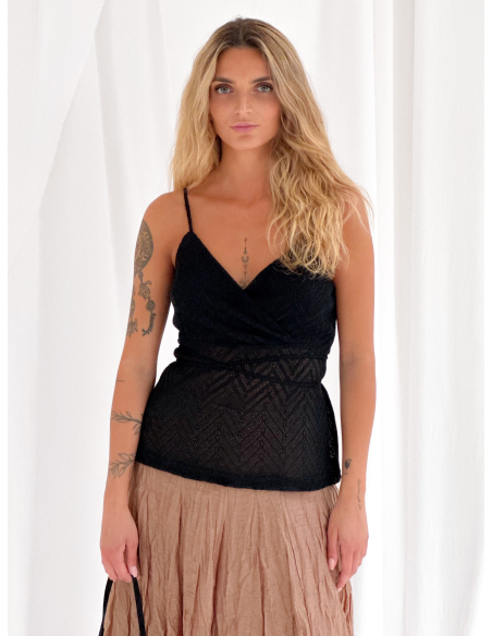 Top in maglia lurex