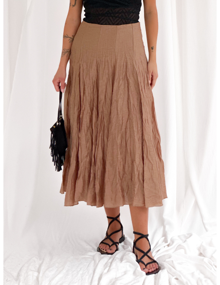 Embossed maxi skirt