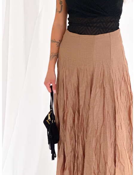 Maxi skirt goffrata