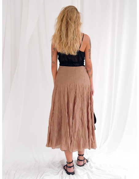 Embossed maxi skirt