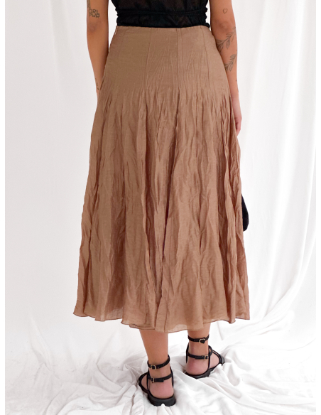 Maxi skirt goffrata