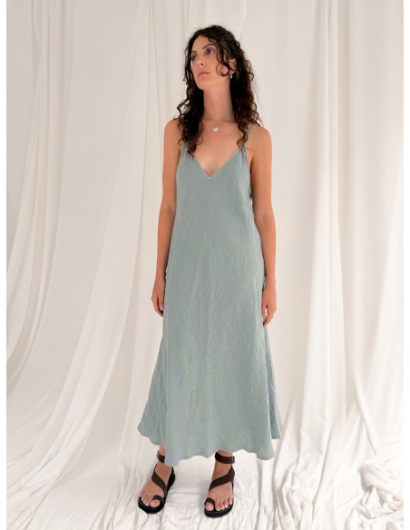 Long linen dress