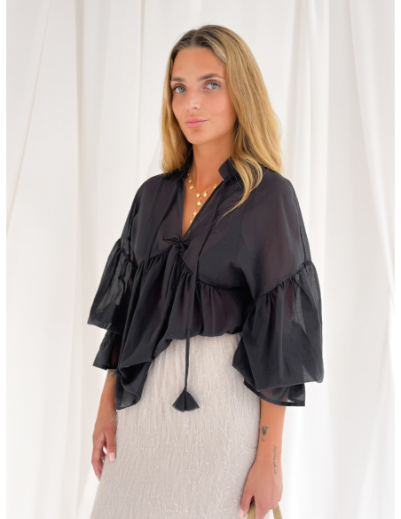 Cotton muslin blouse