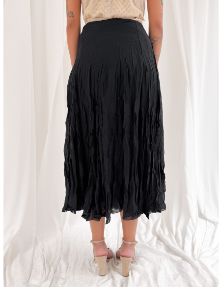 Embossed maxi skirt
