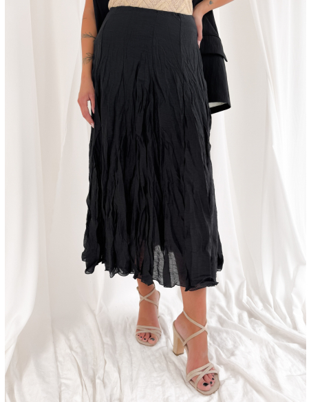 Embossed maxi skirt